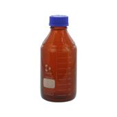 柴田科学SIBATA 螺纹口瓶安全涂层带茶褐色蓝帽500mL，017290-500A,017290-500A