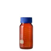 柴田科学SIBATA 广口瓶茶褐色带蓝帽500mL，017250-1500A,017250-1500A