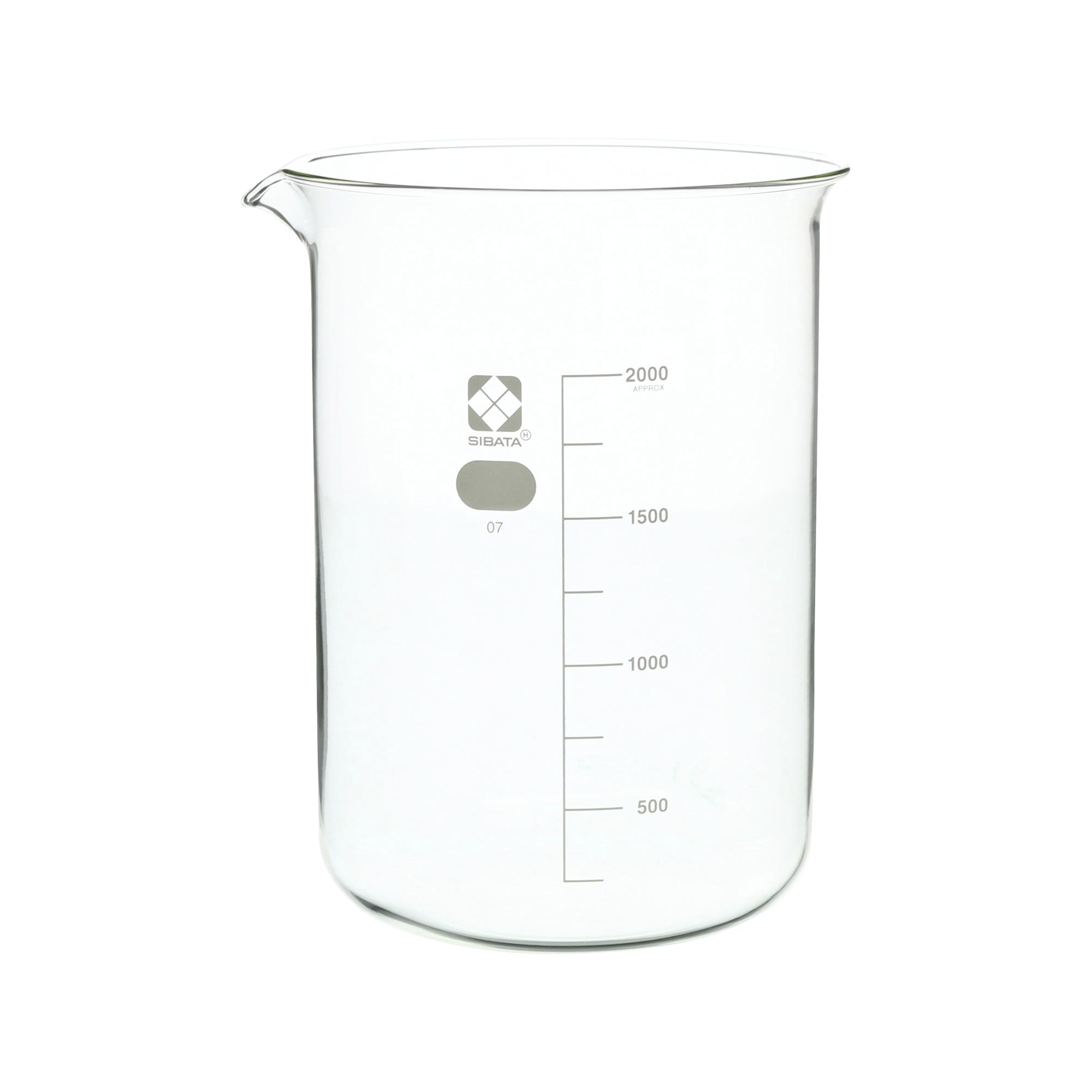 SIBATA柴田科学010020-2000 带刻度的烧杯，2000毫升