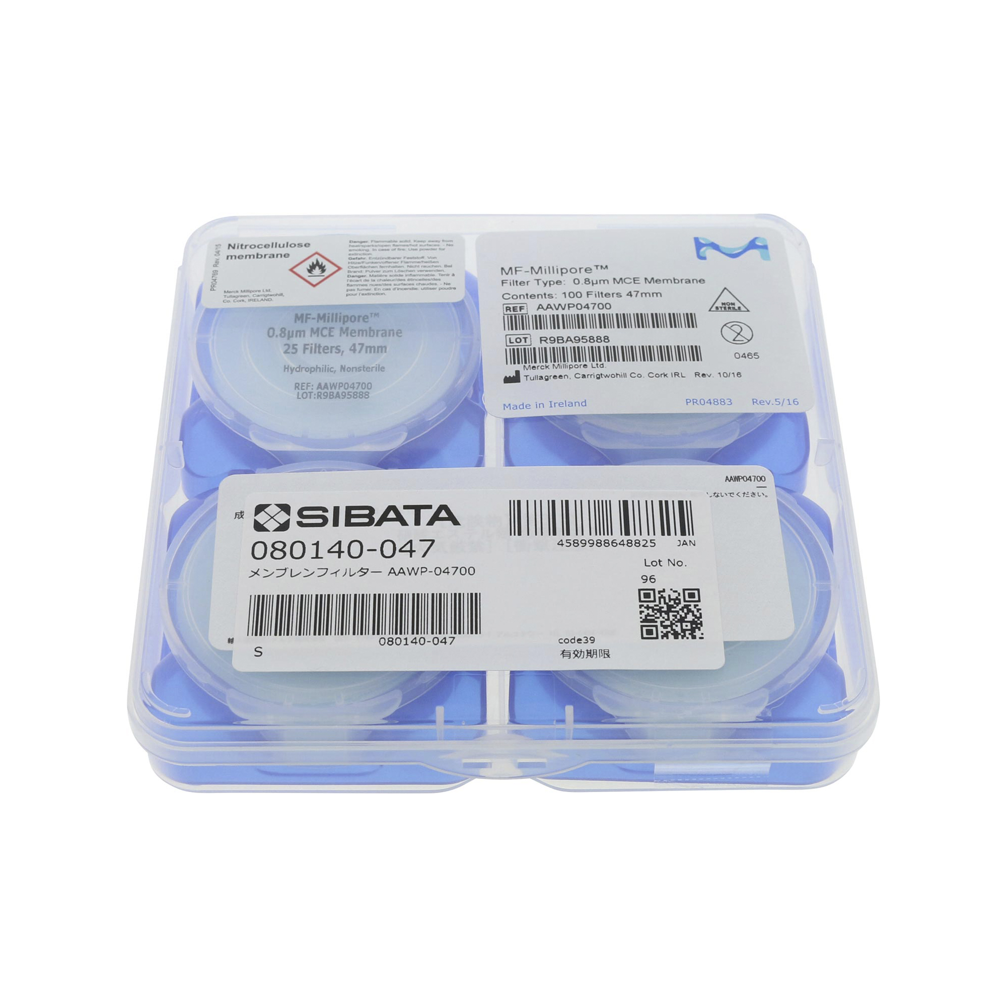 SIBATA柴田科学 膜过滤器 AAWP-04700 100片装 080140-047