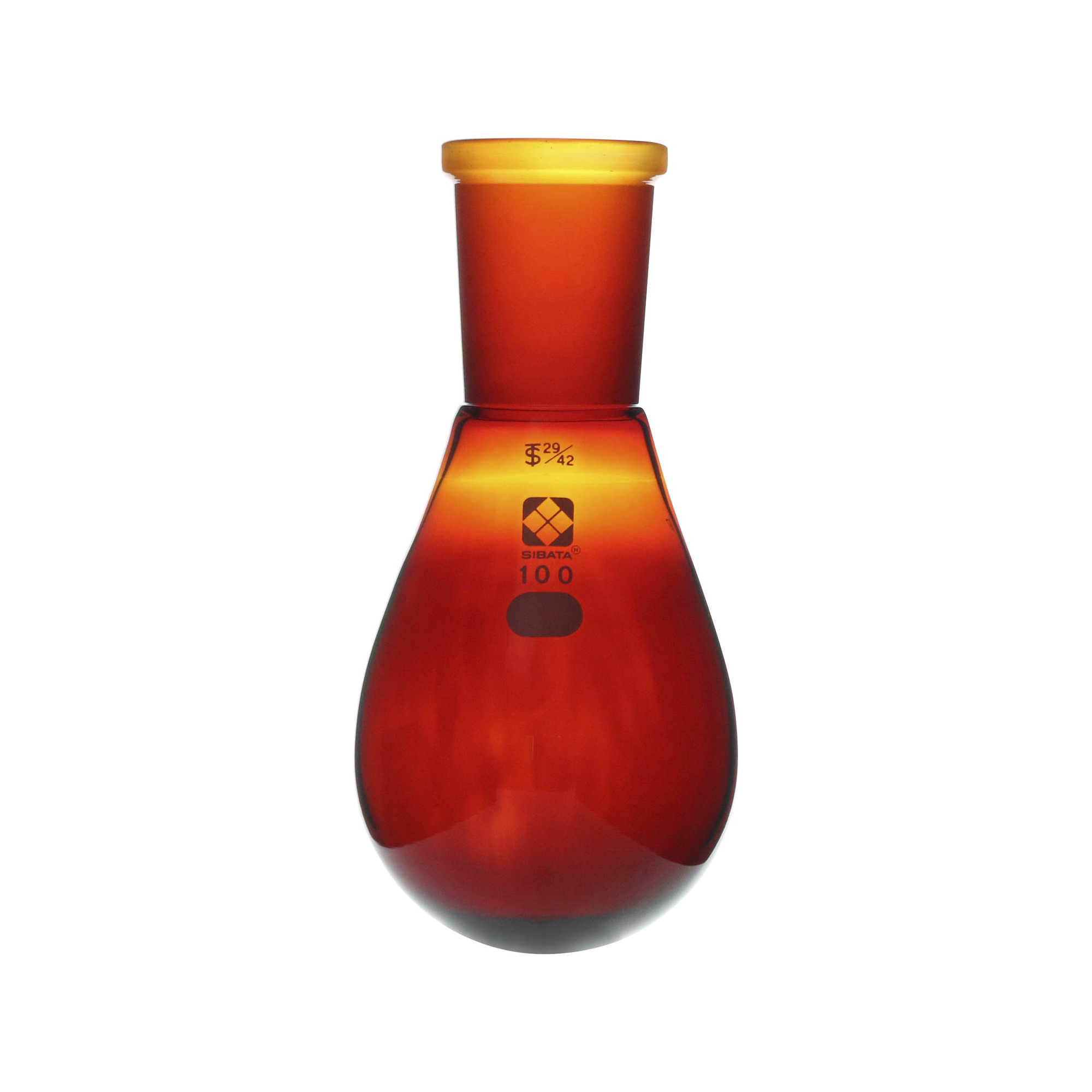 SIBATA柴田科学 标准锥形梨形烧瓶，棕色，15/25毫米，10毫升 005270-1510