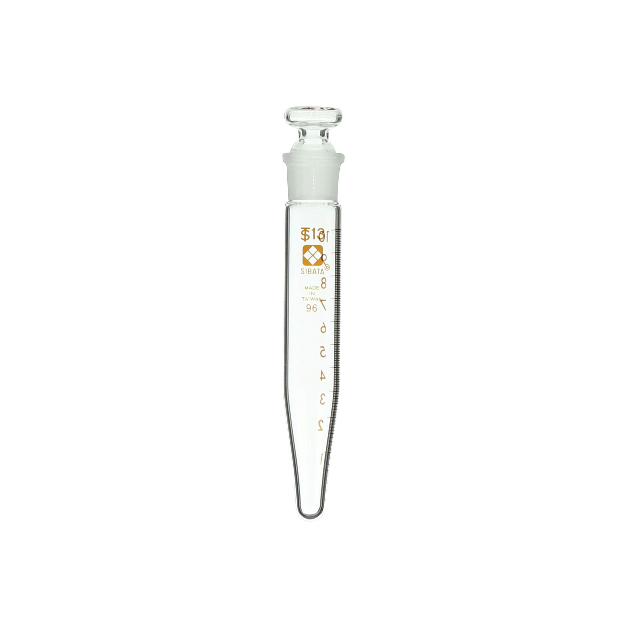 SIBATA柴田科学  标准锥形带塞离心管，圆锥形，TS13，带刻度，10 mL，10 支装010280-13107A