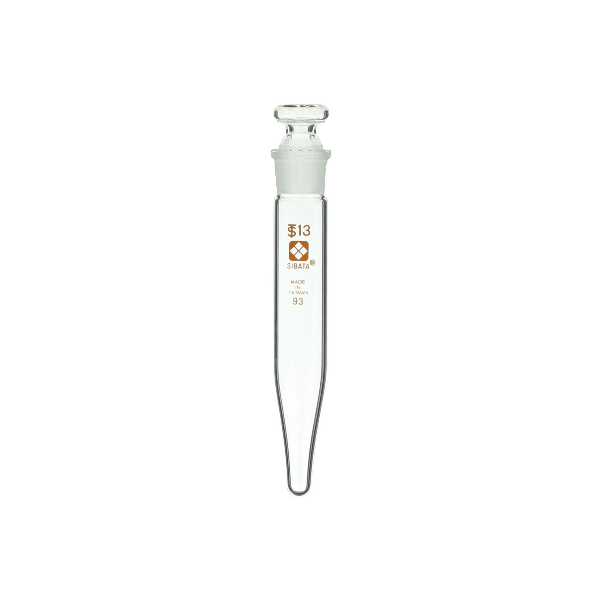 SIBATA柴田科学   标准锥形带塞离心管，圆锥形，TS13，无刻度，10 mL，10 支装010280-13106A