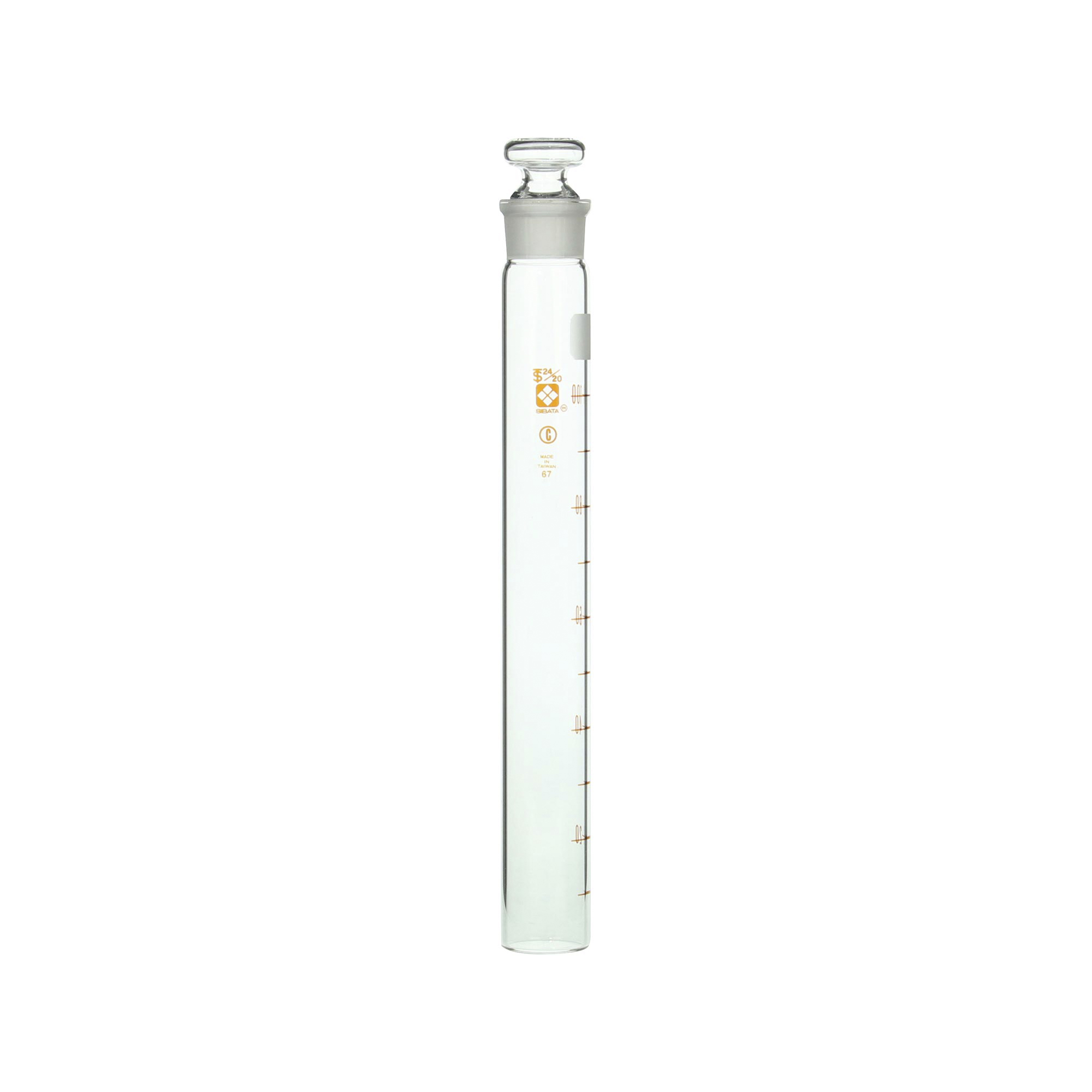SIBATA柴田科学    普通滑动塞比色管，平塞，棕色刻度，100mL，10支装 008480-101A