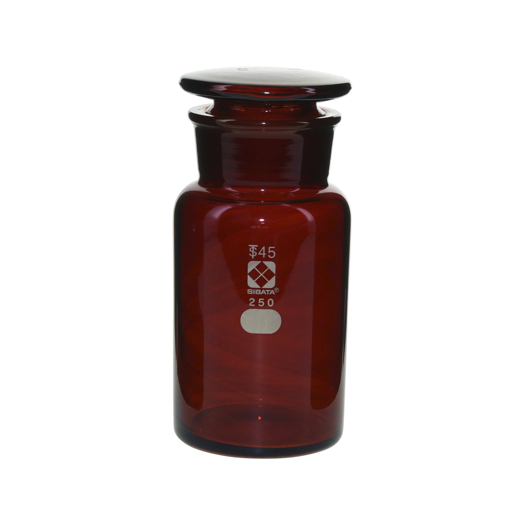 SIBATA柴田科学    试剂瓶，广口，棕色，250毫升，10瓶装 017080-250A