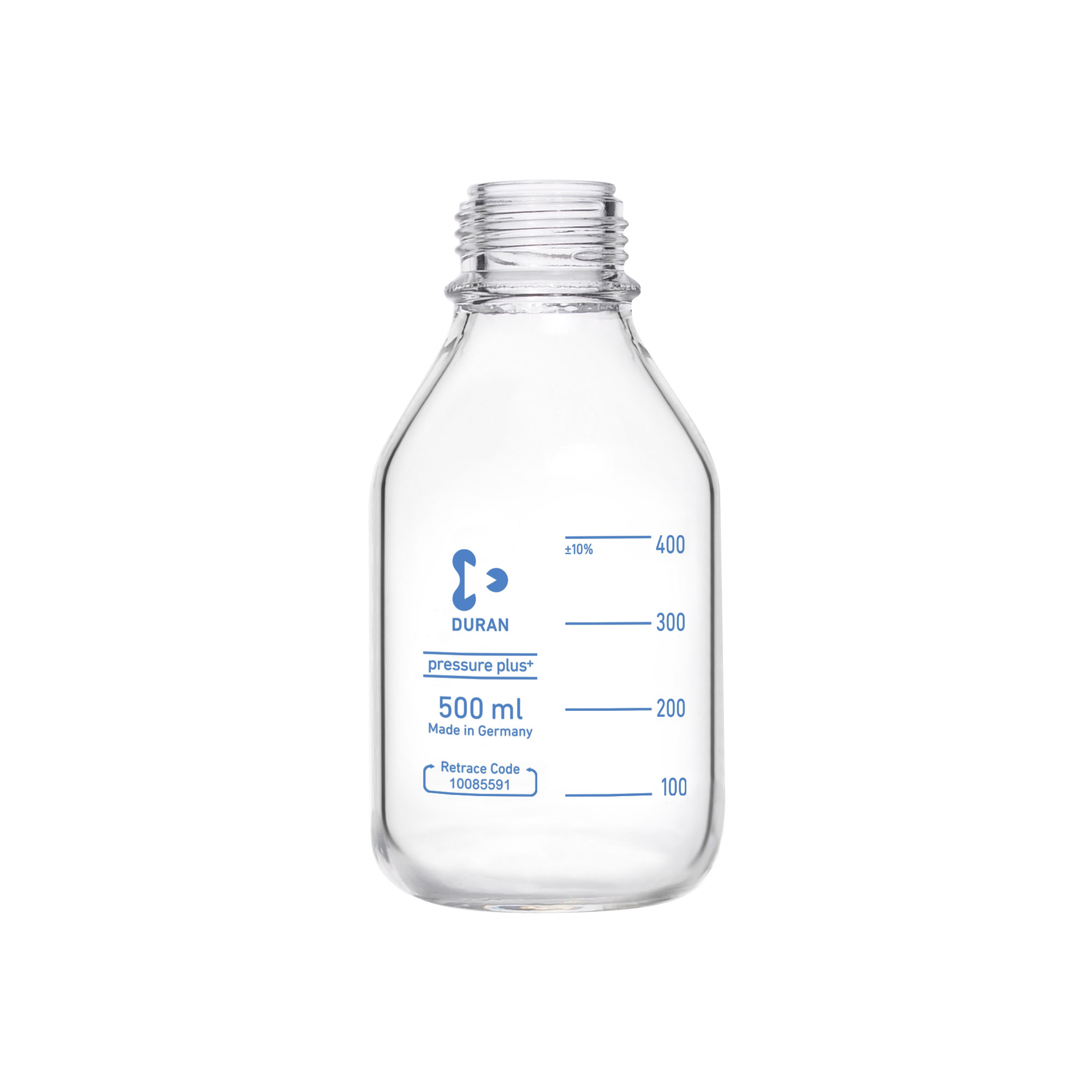 SIBATA柴田科学     Protect Plus涂层耐压螺旋盖瓶（仅瓶身）500毫升，10瓶装 017570-500A
