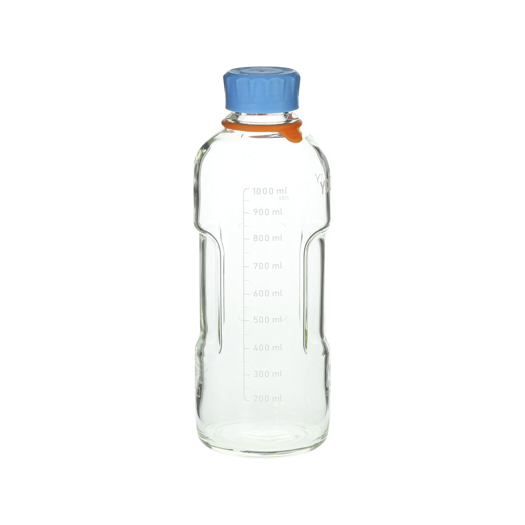 SIBATA柴田科学  耐热螺旋盖方形瓶，蓝色瓶盖，1000毫升，10个装017230-1000A